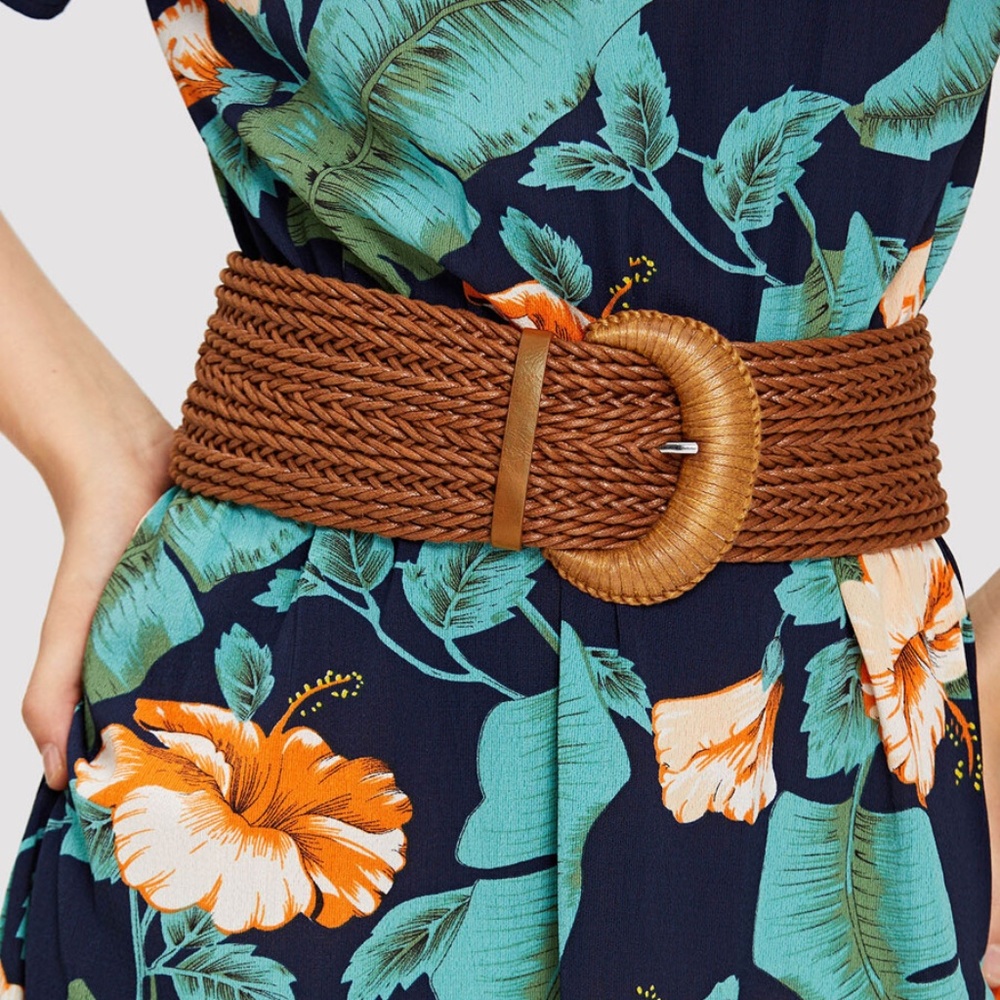 🎁 SALE! 🎁 Boho Camel Woven Braid Minimalist Casual Belt